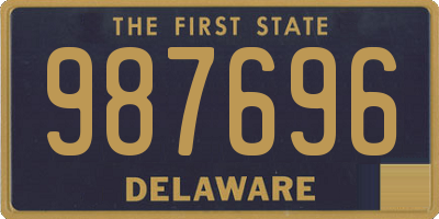 DE license plate 987696