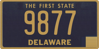 DE license plate 9877