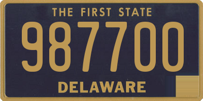 DE license plate 987700