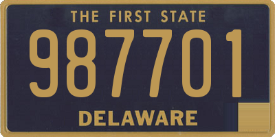 DE license plate 987701