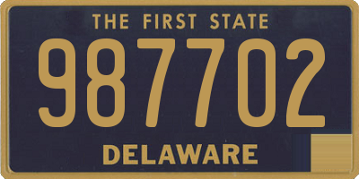 DE license plate 987702