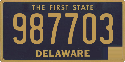 DE license plate 987703