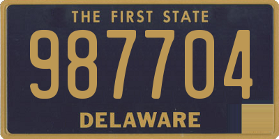 DE license plate 987704