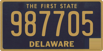 DE license plate 987705