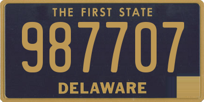 DE license plate 987707