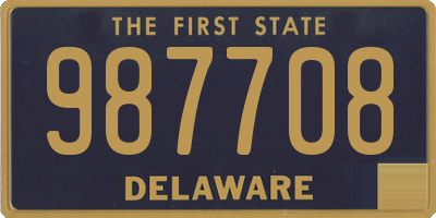 DE license plate 987708