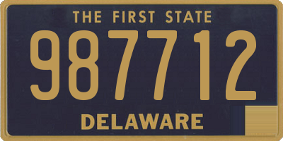 DE license plate 987712