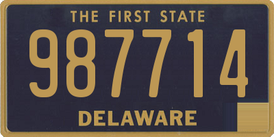 DE license plate 987714