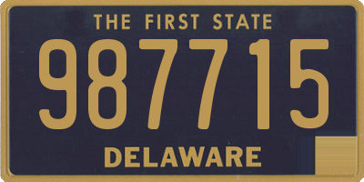 DE license plate 987715