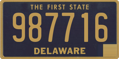 DE license plate 987716