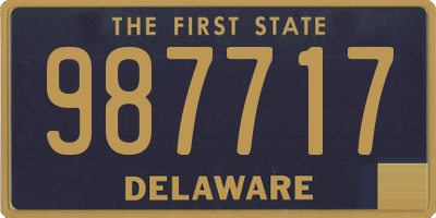 DE license plate 987717