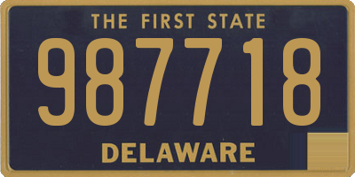 DE license plate 987718