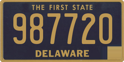 DE license plate 987720