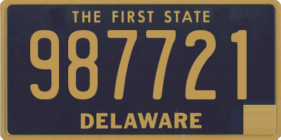 DE license plate 987721