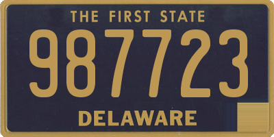 DE license plate 987723