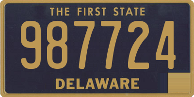 DE license plate 987724