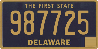 DE license plate 987725