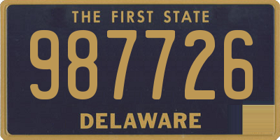 DE license plate 987726