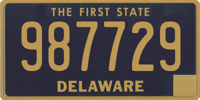 DE license plate 987729