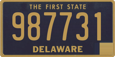 DE license plate 987731