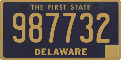 DE license plate 987732