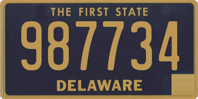 DE license plate 987734