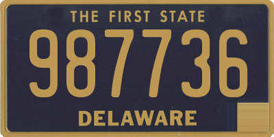 DE license plate 987736