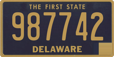 DE license plate 987742