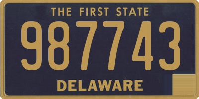 DE license plate 987743