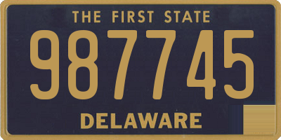 DE license plate 987745