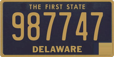DE license plate 987747