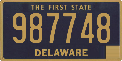 DE license plate 987748