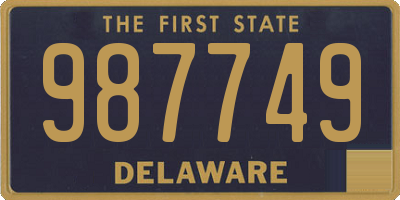 DE license plate 987749