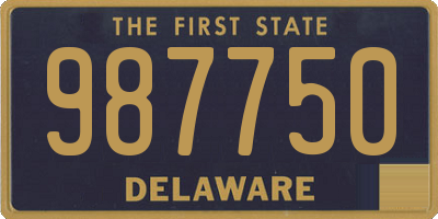 DE license plate 987750