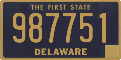 DE license plate 987751