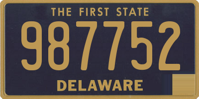 DE license plate 987752