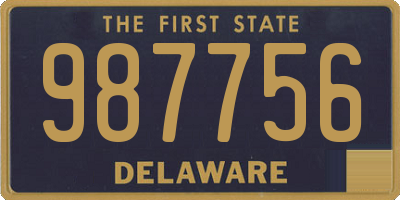 DE license plate 987756