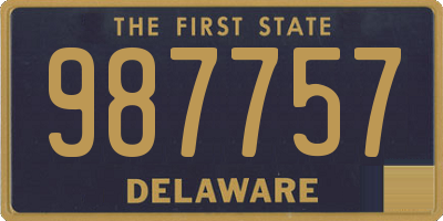 DE license plate 987757