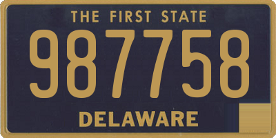 DE license plate 987758