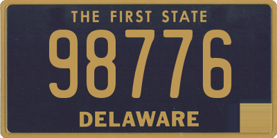 DE license plate 98776