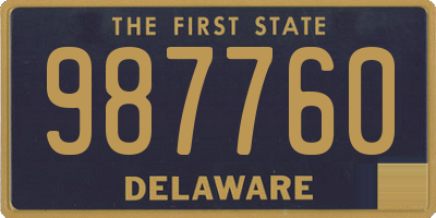 DE license plate 987760