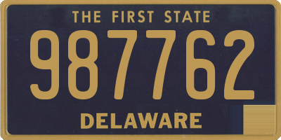 DE license plate 987762