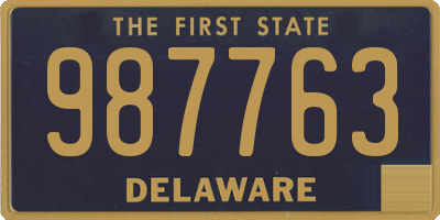 DE license plate 987763