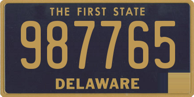 DE license plate 987765