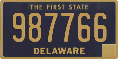 DE license plate 987766