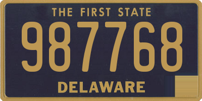 DE license plate 987768