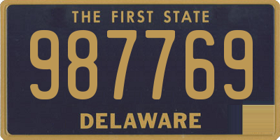 DE license plate 987769