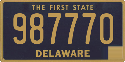 DE license plate 987770