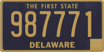 DE license plate 987771