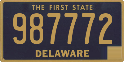 DE license plate 987772